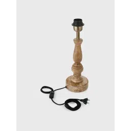 Fabindia Home Tvashti Natural Wood Table Lamp image 3
