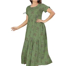 SupBir Women Printed Maternity Anarkali Kurta image 5
