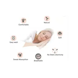 Homybees White 220 TC Queen Bedsheet with 1 Pillow Covers-picture-38