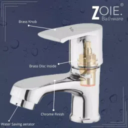 Zoie Stonex Pillar Tap ‎Deck Mount, Chrome Finish Z27001 image 3