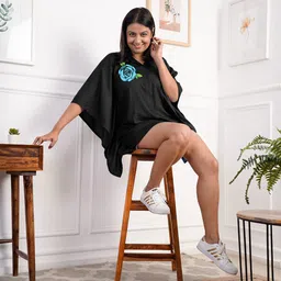 LetsDressUp Floral Printed Kimono Sleeve Kaftan Top image 5