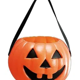 Kaku Fancy Dresses Halloween Theme Small Pumpkin Basket - Orange-image-2