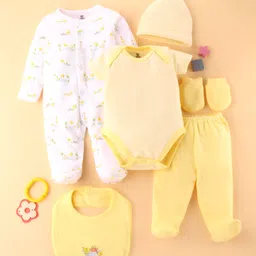 I Bears Interlock Knit Value Pack With Bird Print - Lemon Yellow & White-picture-23