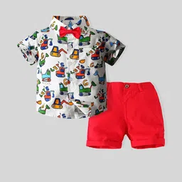 LULU & SKY Boys Printed Shirt with Shorts-picture-27