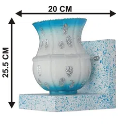 SOMIL Blue Glass Cylinder Printed Wall Lamps image 5