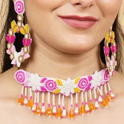 Tipsy closet Women Pink Jewellery Set image 2