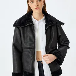Koton Women Colourblocked Longline Tailored Jacket-picture-22