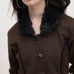 Roadster Women Brown Wool Cardigan Sweaters-picture-37