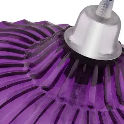 Homesake Violet Glass Ribbed Hanging Lamp - Set of 1 (Bulb not included) image 5