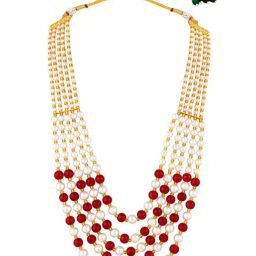 Peora Maroon Copper Layered Necklace-picture-13