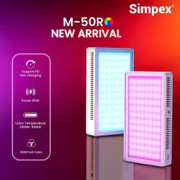 Simpex M-50R Pocket Rgb Video Light, 50W Power Output with Lcd Display, Rgb Mode image 5