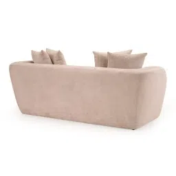 Durian Modern Ashen Fabric 2 Seater Sofas with 4 Throws Cushions image 5