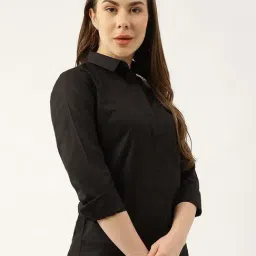 Hancock Black Cotton Slim Fit Shirt-picture-26