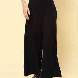 Label Ritu Kumar Black Regular Fit Pants-picture-24