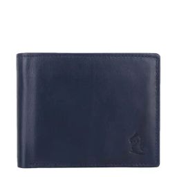 Kara Blue Leather Bi Fold Wallet for Men-picture-6