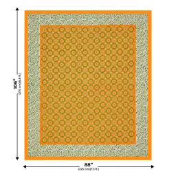 JaipurFabric Yellow 100% Pure Cotton 120 TC Double Bedsheet with 2 Pillow Covers image 5