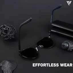 Voyage Green Aviator Polarised and UV Protected Lens Unisex Sunglasses image 5