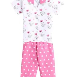 The Magic Wand Kids White & Pink Printed Shirt with Pyjamas-picture-16
