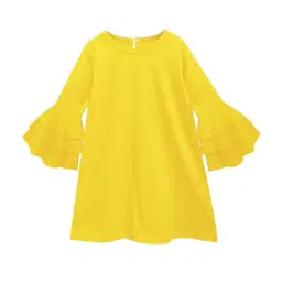 A.T.U.N. Girls Yellow Regular Full Sleeves Dress-picture-23