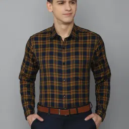 Allen Solly Blue Cotton Slim Fit Checks Shirt-picture-31