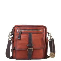 KOMPANERO Tan Solid Cross Body Bag-image-10