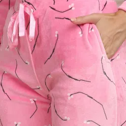 Sweet Dreams Pink Printed Sweatshirt Track Pants Set image 5