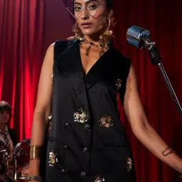 House of Fett Elizabeth Embroidered Lapel Dress image 5