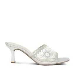 London Rag Women's Rhinestones & Glitter Silver Stilettos-picture-37