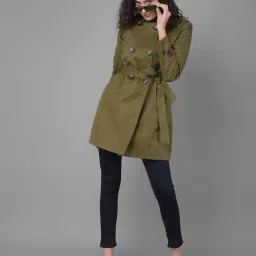 Crimsoune Club Olive Regular Fit Trench Coat image 4