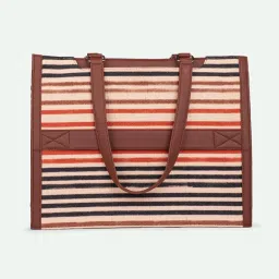 ZOUK Qutub Striped Tote Handbag image 5