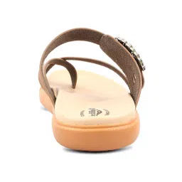MediFeet Women's Orthopedic Beige Toe Ring Sandals image 5