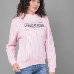 Crimsoune Club Pink Striped Sweatshirt-image-3