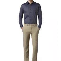 Louis Philippe Navy Cotton Slim Fit Printed Shirt image 5