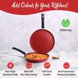 Wonderchef ?Red Aluminium Cookware 2 Piece Set image 5