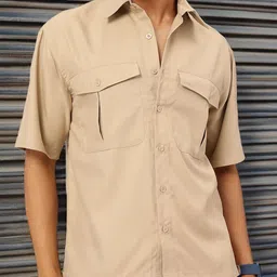 Kook N Keech Modern Slate Oversized Pocket Shirt-image-91
