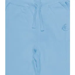 Kiddopanti Unisex Blue Solid Trackpants (Pack Of 2) image 5