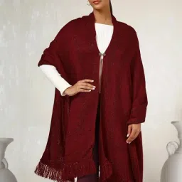 Soch Red Plain Shawl-picture-24