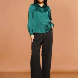 Zink London Black Plain Parallel Pants image 5