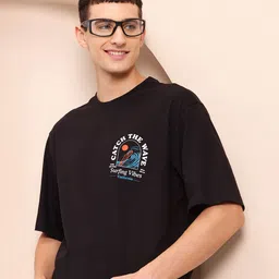 Mast & Harbour Typography Print Relaxed Pure Cotton T-shirt-picture-37