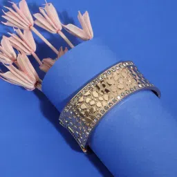 Sohi Embellished Paved Stone Golden Bracelet for Women & Girls-image-85