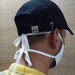 Unispun Unisex 2 Ply Cotton Cloth Face Mask, Free Size with Back Tie (Pack of 5) image 3