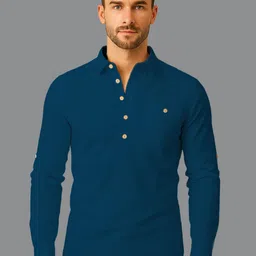 Navkanj Mandarin Collar Roll-Up Sleeves Cotton Straight Kurta-picture-23