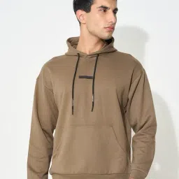 Street 808 By Pantaloons Deep Brown Regular Fit Printed Hoodie-picture-30