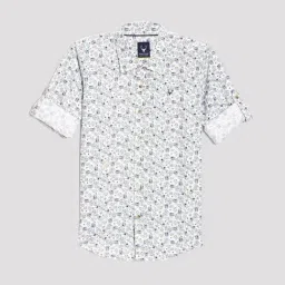 Allen Solly Boys White & Blue Printed Full Sleeves Shirt-image-79