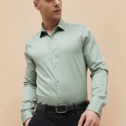 Code By Lifestyle Sage Green Slim Fit Shirt-picture-28