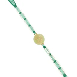 PANASH Gold Plated Beaded Thread Rakhi Comes With Photo Frame & Roli Chawal image 5