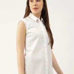 Hancock White Cotton Slim Fit Shirt-picture-35