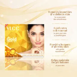 VLCC Gold Facial Kit for Luminous & Radiant Complexion - Pack of 6 image 4
