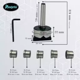 Assorts V-Boring-Adaptor Tool Steel Straight Morse Taper MT2 Shank 40 mm Max Dia image 4