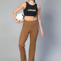 ATHLISIS Black Polyester Printed Sports Bra image 5